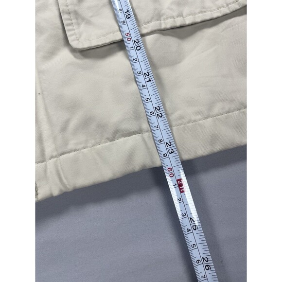 Vtg Tommy Hilfiger Golf Jacket M Fits S Khaki Full Zip Windbreaker 90s Y2K Short - Picture 9 of 15